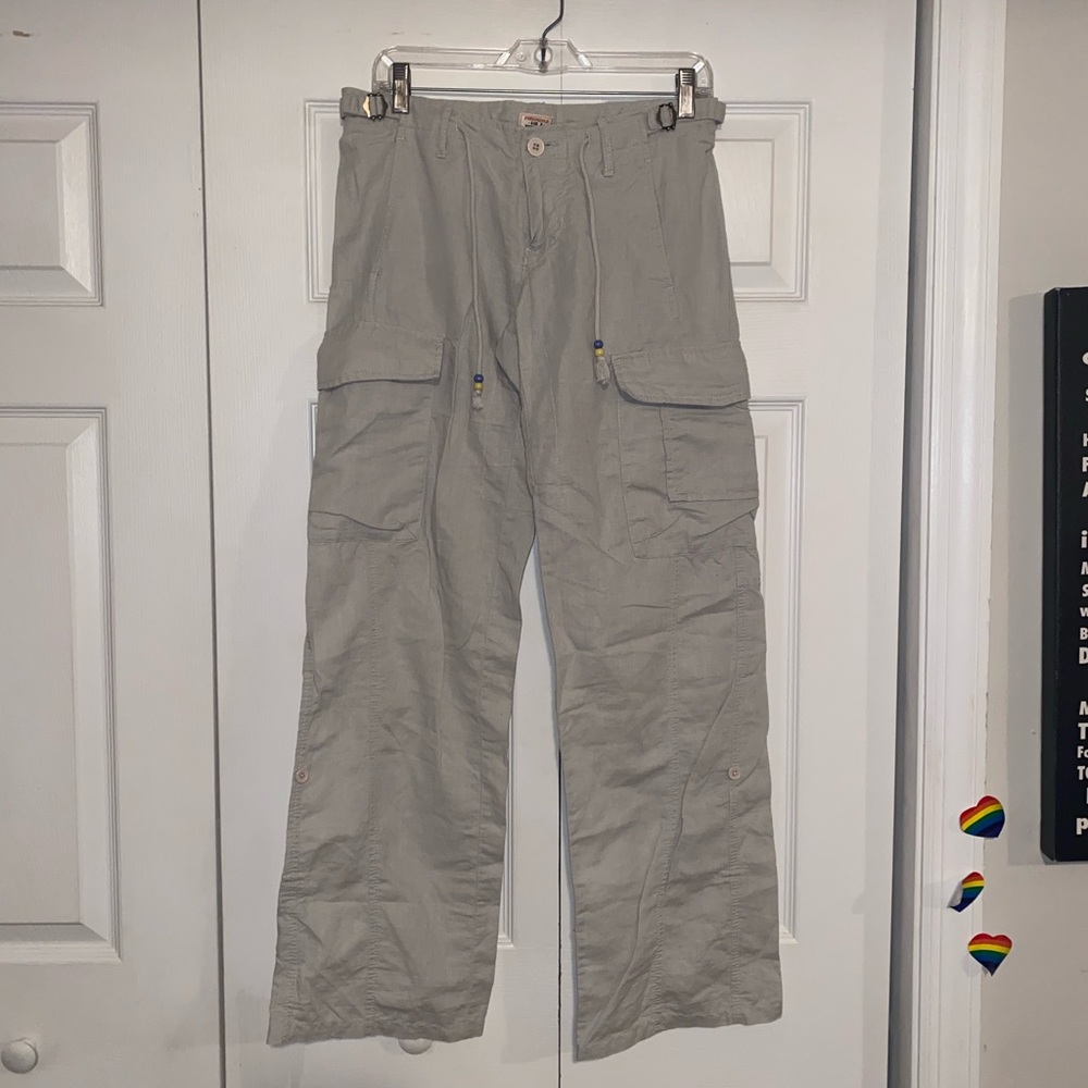 Free People Gray Cargo Pants